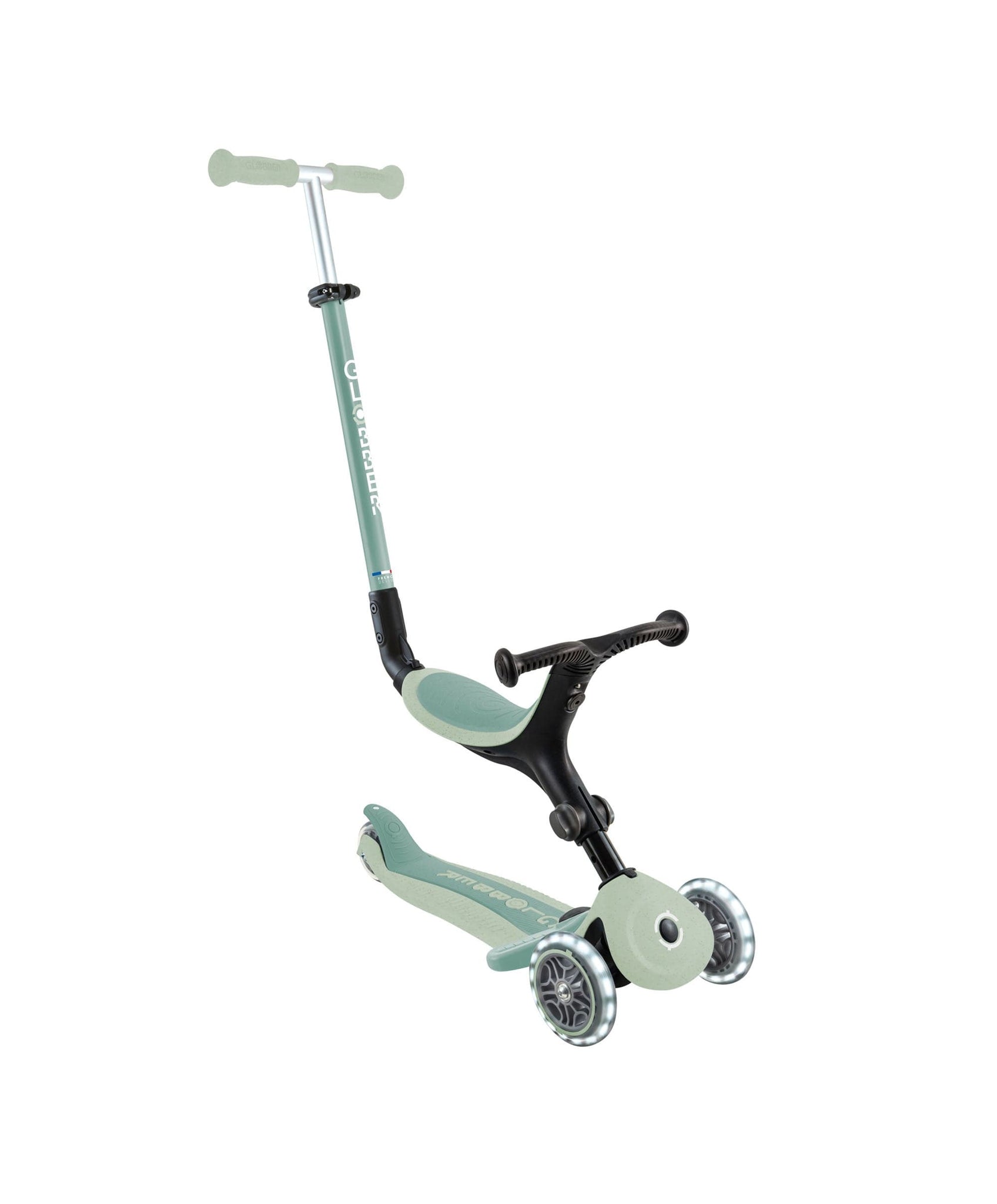 Globber Go Up Active Lights Eco – Pistachio – Mamas & Papas UK