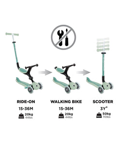 Globber Outdoor Play Globber Go Up Active Lights Eco – Pistachio