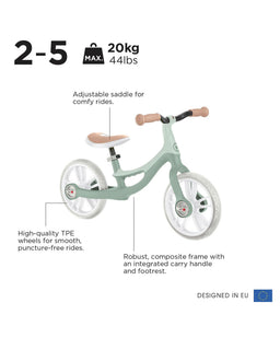 Globber Ride on Toy Globber Go Bike Elite - Sage