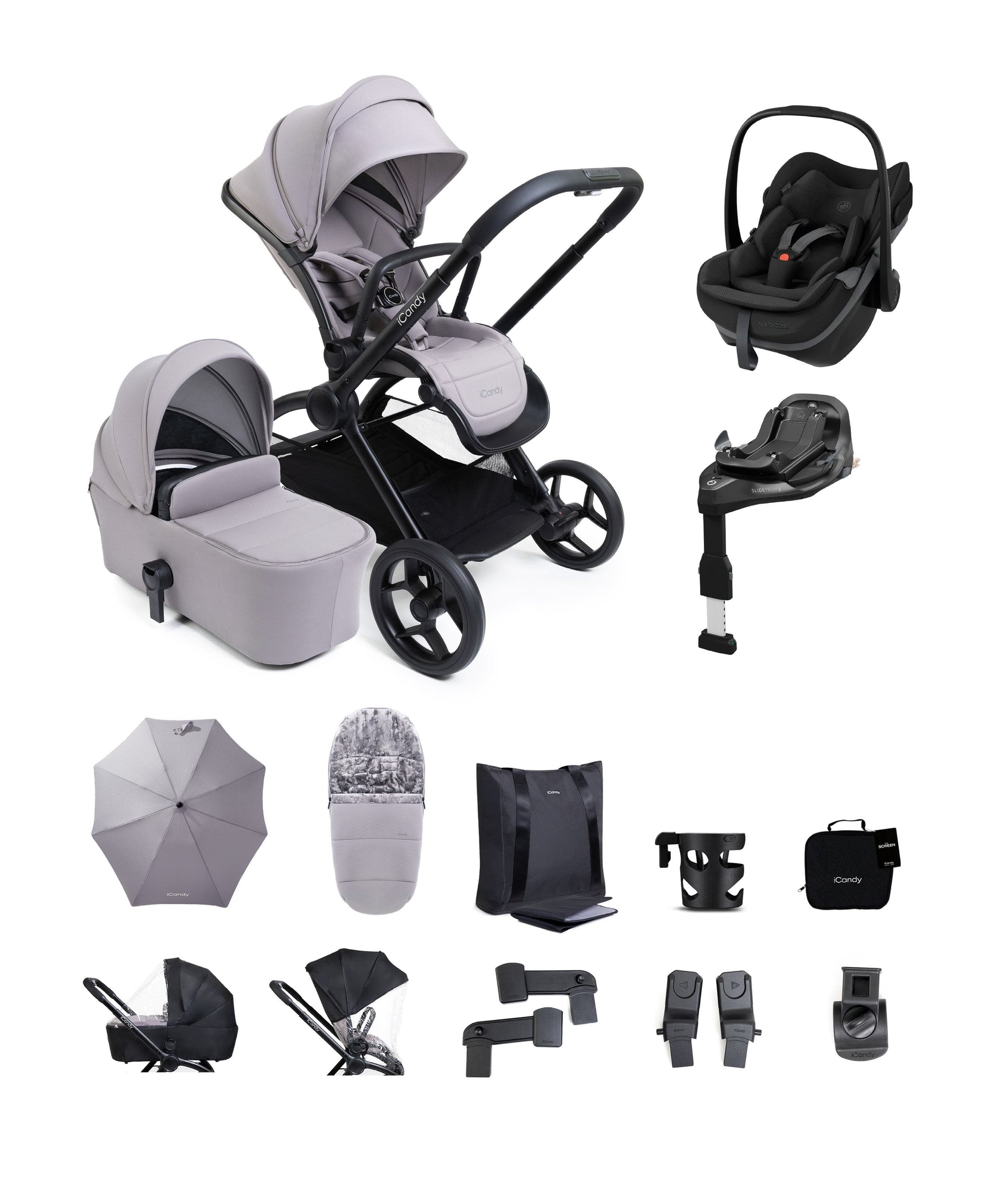 iCandy Core 2 Pushchair Bundle With Maxi-Cosi Pebble Slide Pro Car Sea – Mamas & Papas UK