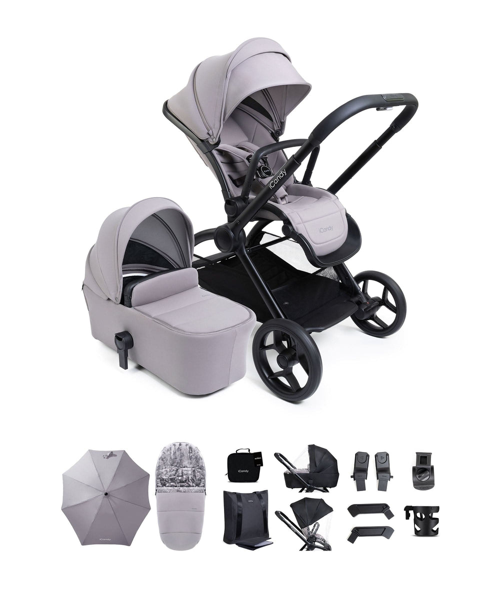 iCandy Pushchairs iCandy Core 2 Pushchair &amp; Carrycot Bundle - Storm Grey