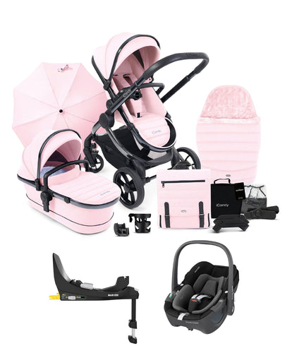 iCandy Pushchairs iCandy Peach 7 Bundle with Maxi Cosi Pebble 360 Car Seat and Base in Blush