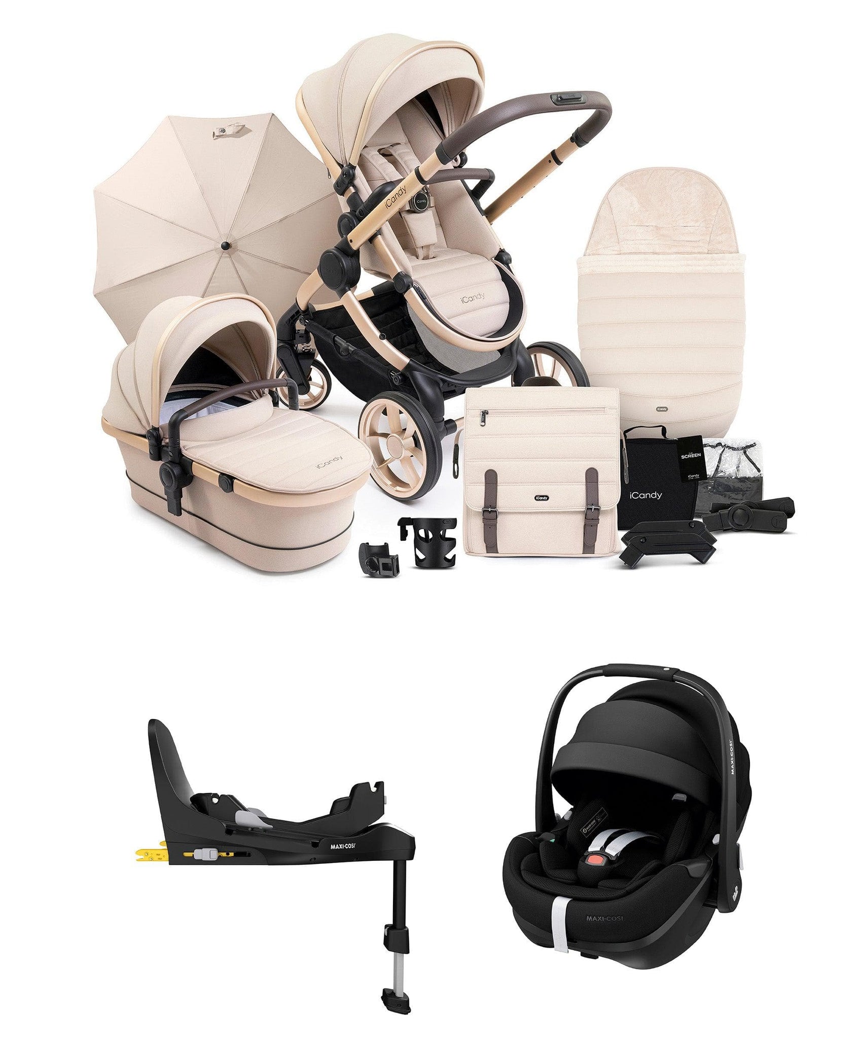 maxi cosi on icandy iCandy Peach 7 Pushchair Bundle with Maxi-Cosi Pebble 360 Pro – Mamas & Papas UK