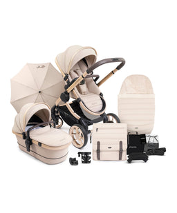 iCandy Pushchairs iCandy Peach 7 Complete Pushchair Bundle with Maxi-Cosi Pebble 360 Pro2 Car Seat & Base – Biscotti