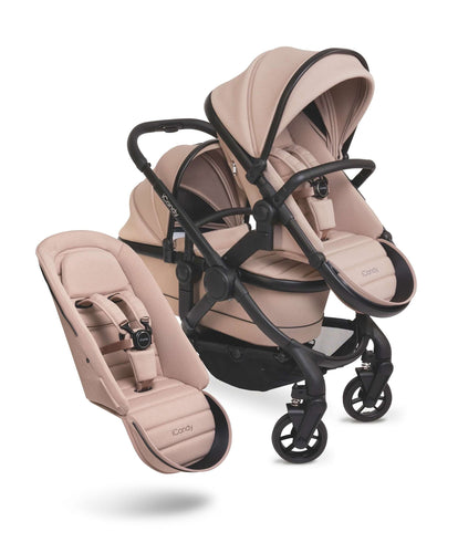 iCandy Pushchairs iCandy Peach 7 Double Pushchair Bundle in Cookie