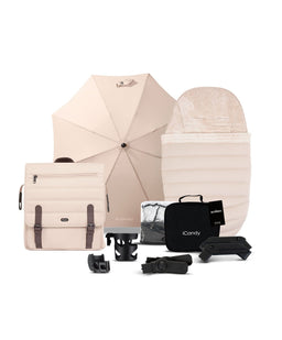 iCandy Pushchairs iCandy Peach 7 Pushchair Bundle with Cloud T Car Seat and Base in Biscotti