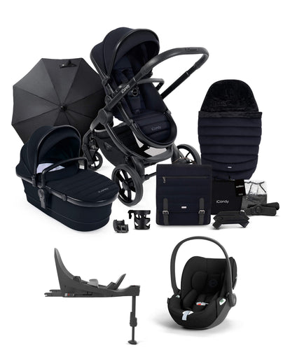 iCandy Pushchairs iCandy Peach 7 Pushchair Bundle with Cloud T Car Seat and Base in Black