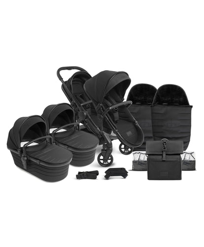 iCandy Pushchairs iCandy Peach 7 STUDIO Twin Complete Bundle - Black