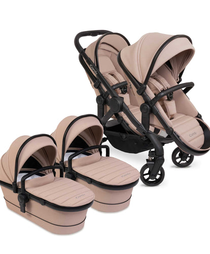 iCandy Pushchairs iCandy Peach 7 Twin Pushchair Bundle in Cookie