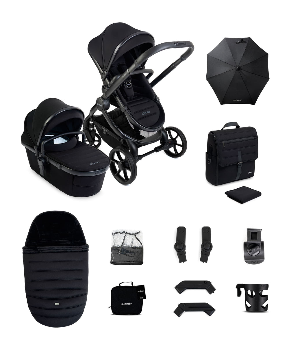 iCandy Pushchairs iCandy Peach 8 Complete Bundle - Black