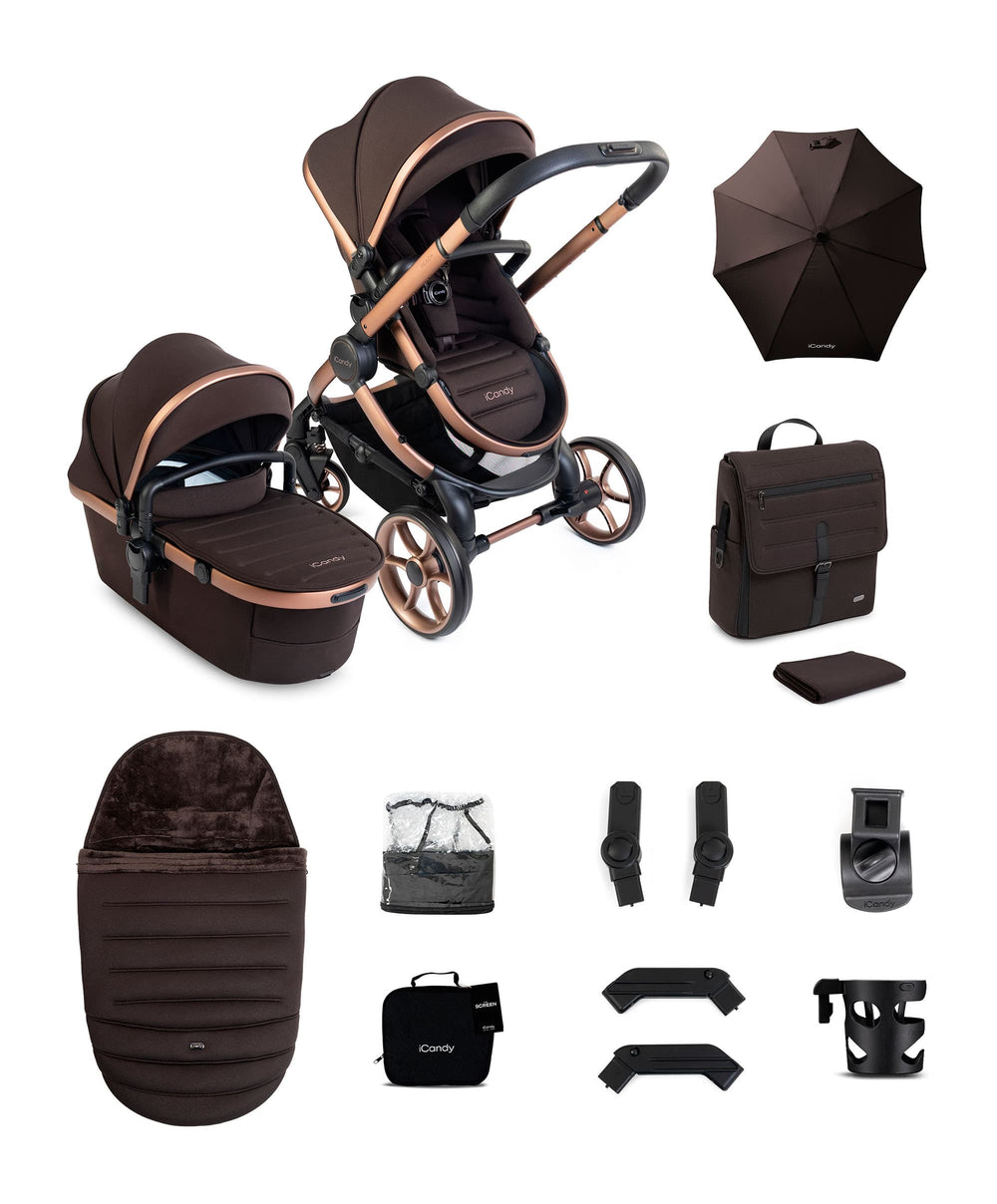 iCandy Pushchairs iCandy Peach 8 Complete Bundle - Pecan