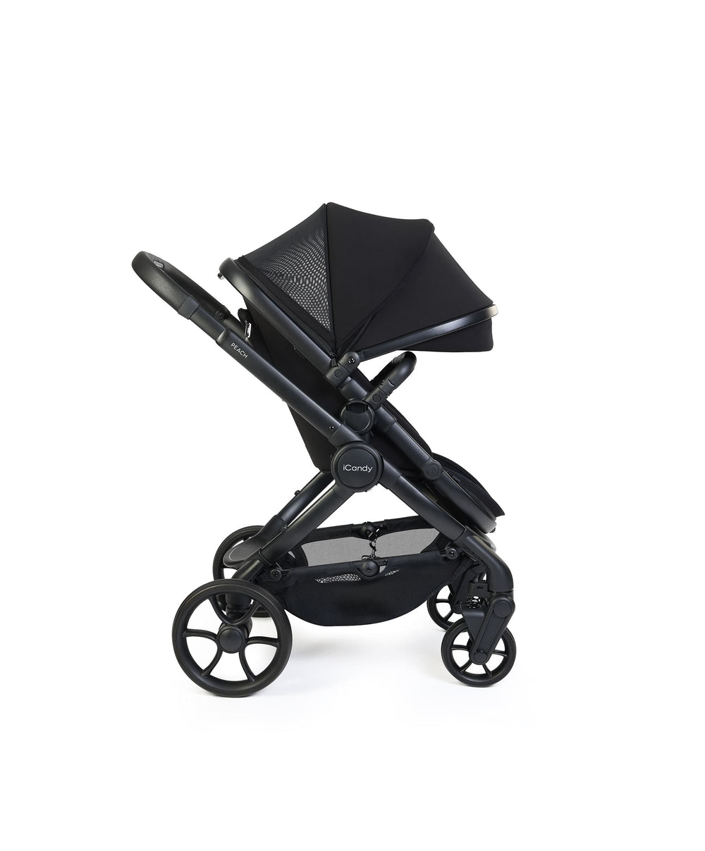 iCandy Peach 8 Complete Bundle with Maxi-Cosi Pebble Slide Pro Car Seat &amp; Base  - Black
