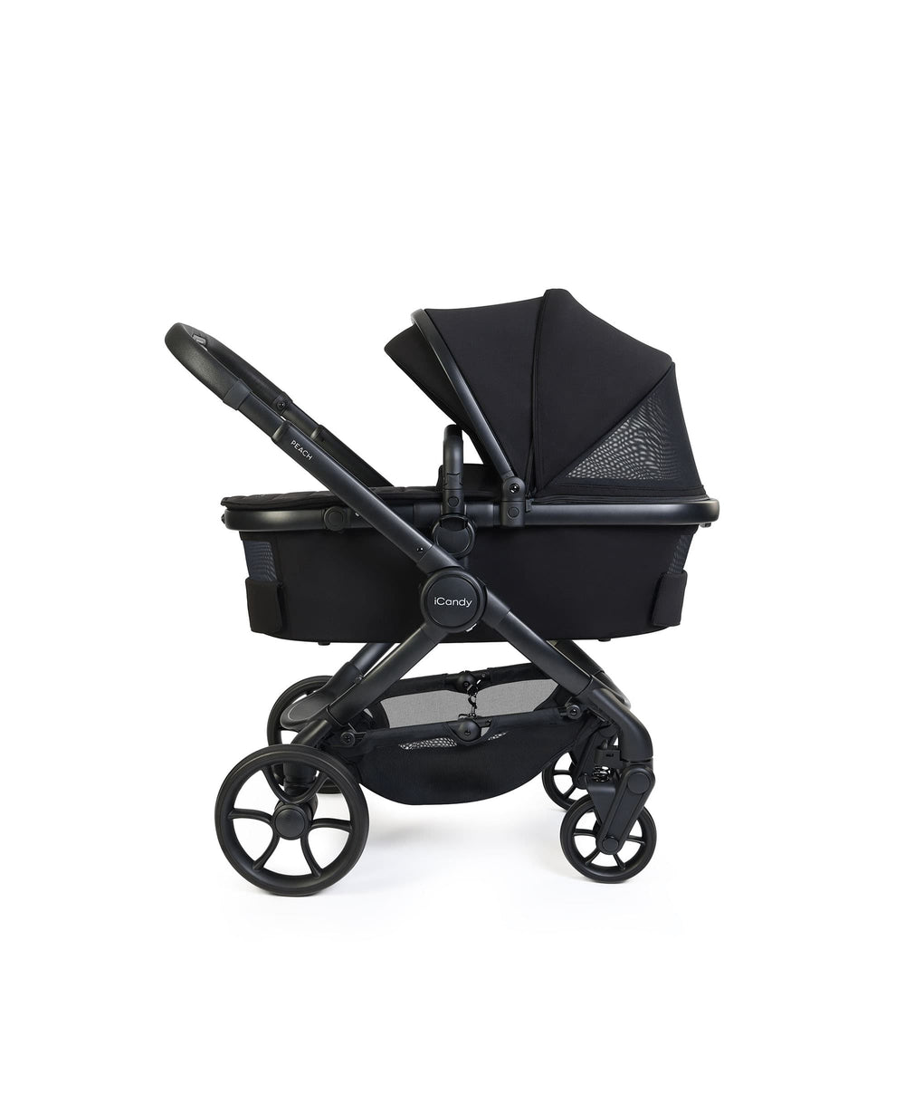 iCandy Peach 8 Complete Bundle with Maxi-Cosi Pebble Slide Pro Car Seat &amp; Base  - Black
