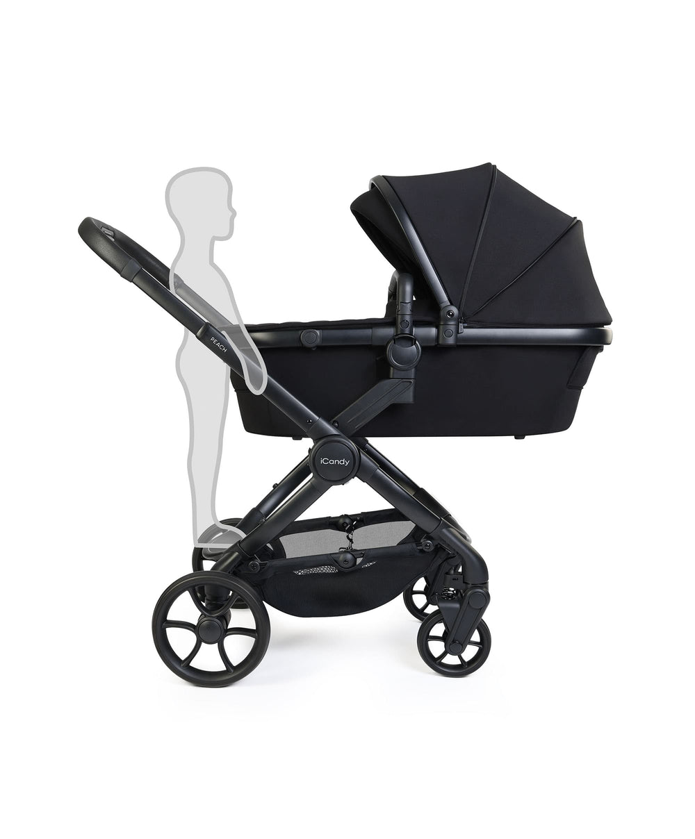 iCandy Peach 8 Complete Bundle with Maxi-Cosi Pebble Slide Pro Car Seat &amp; Base  - Black