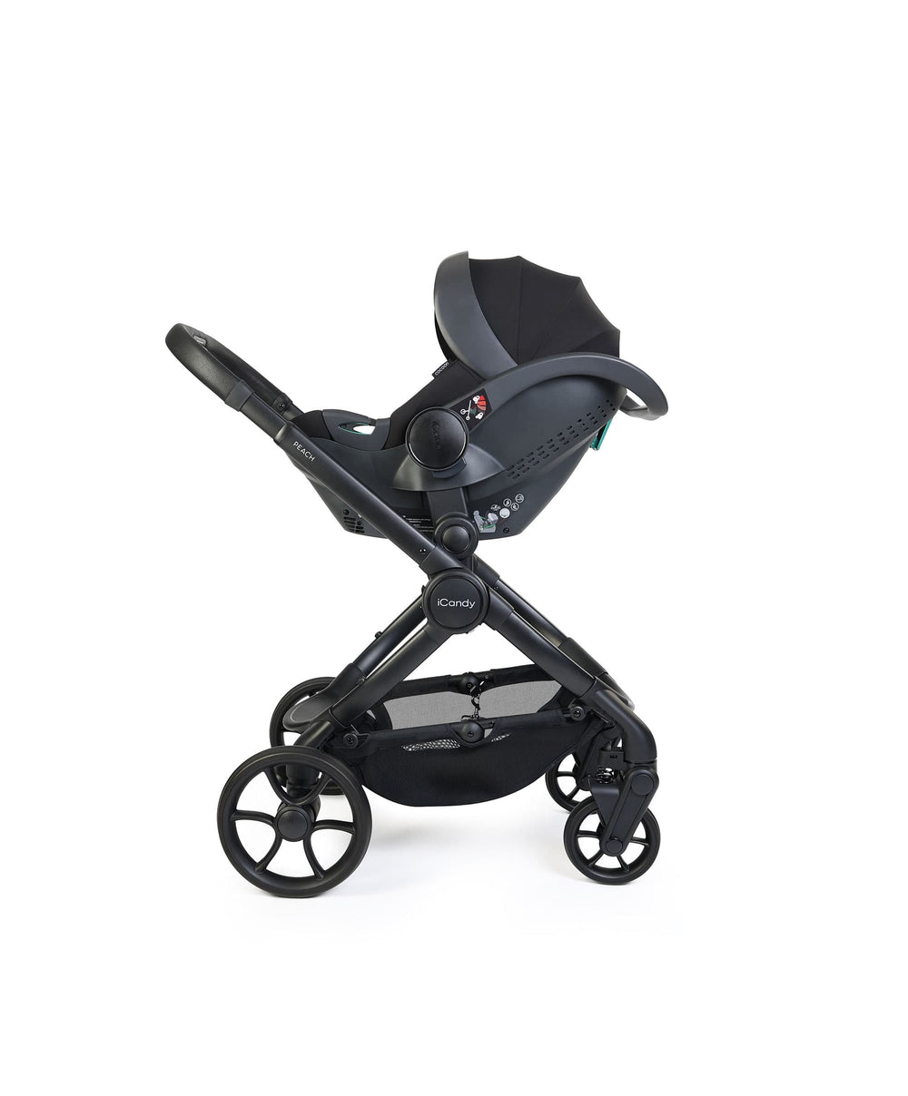 iCandy Pushchairs iCandy Peach 8 Complete Bundle with Cocoon 360 Car Seat - Black