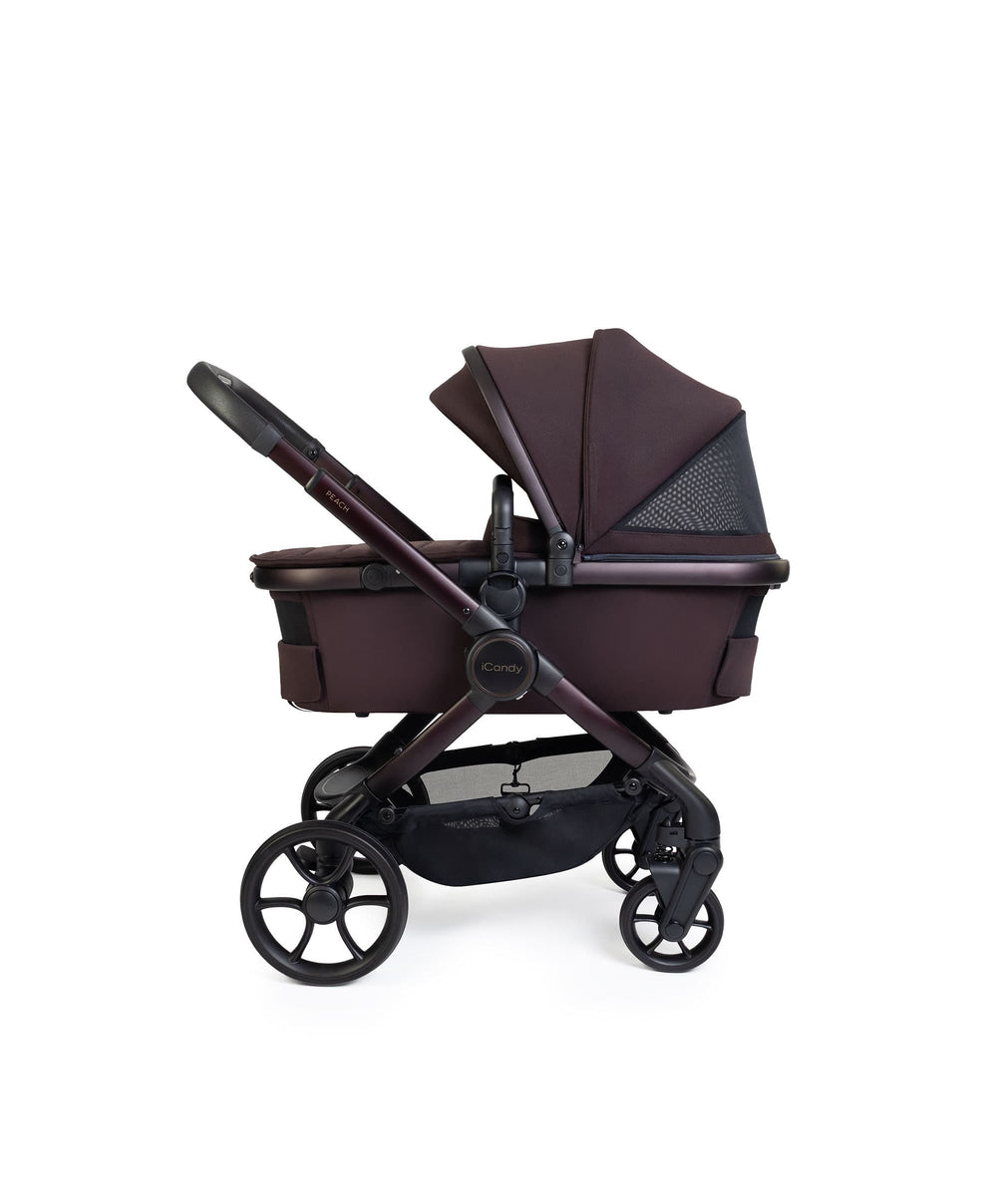 iCandy Peach 8 Complete Bundle with Maxi-Cosi Pebble Slide Pro Car Seat &amp; Base  - Coffee Bean