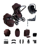 iCandy Pushchairs iCandy Peach 8 Complete Bundle with Cocoon 360 Car Seat - Coffee Bean