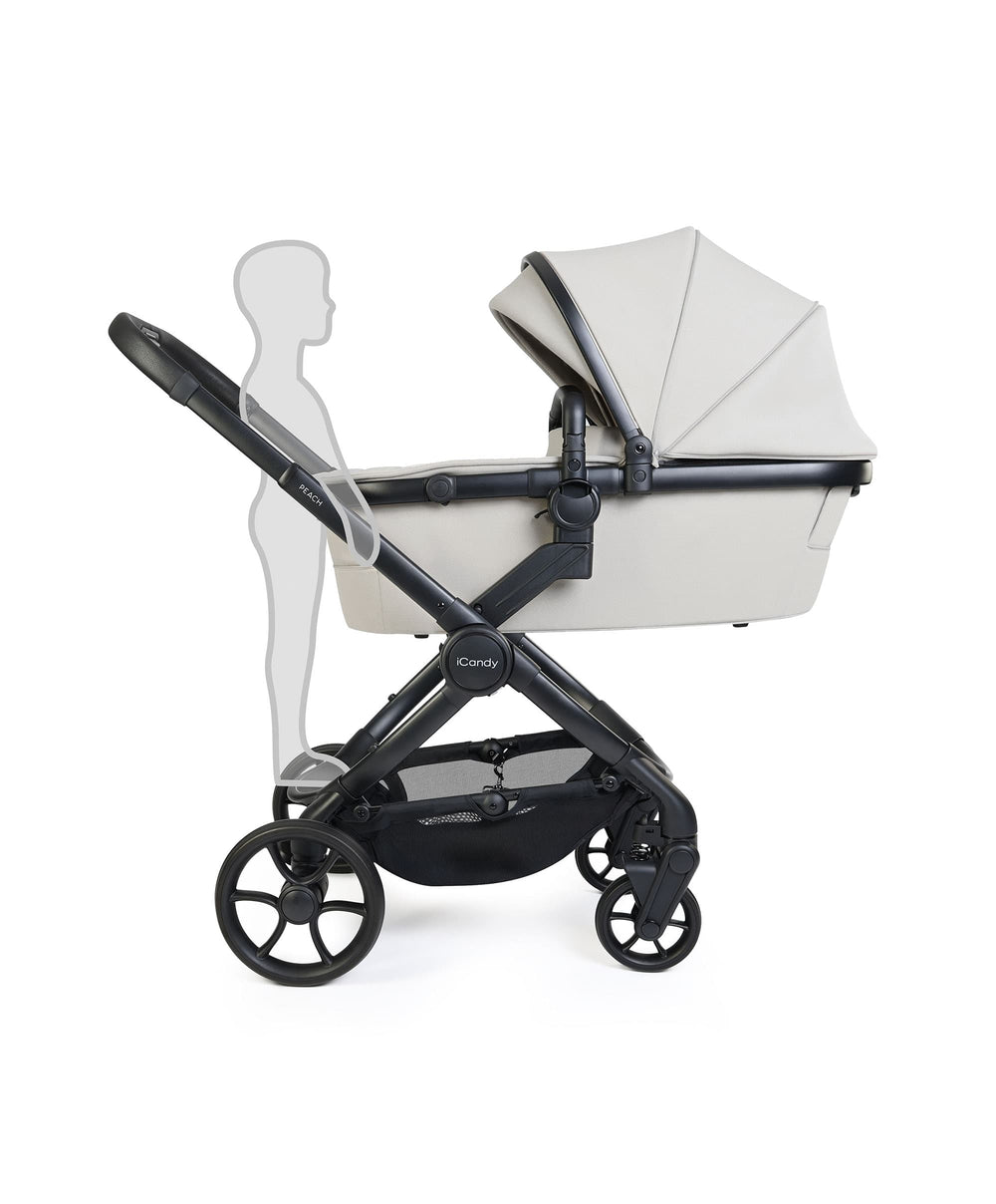 iCandy Peach 8 Complete Bundle with Maxi-Cosi Pebble Slide Pro Car Seat &amp; Base  - Taupe