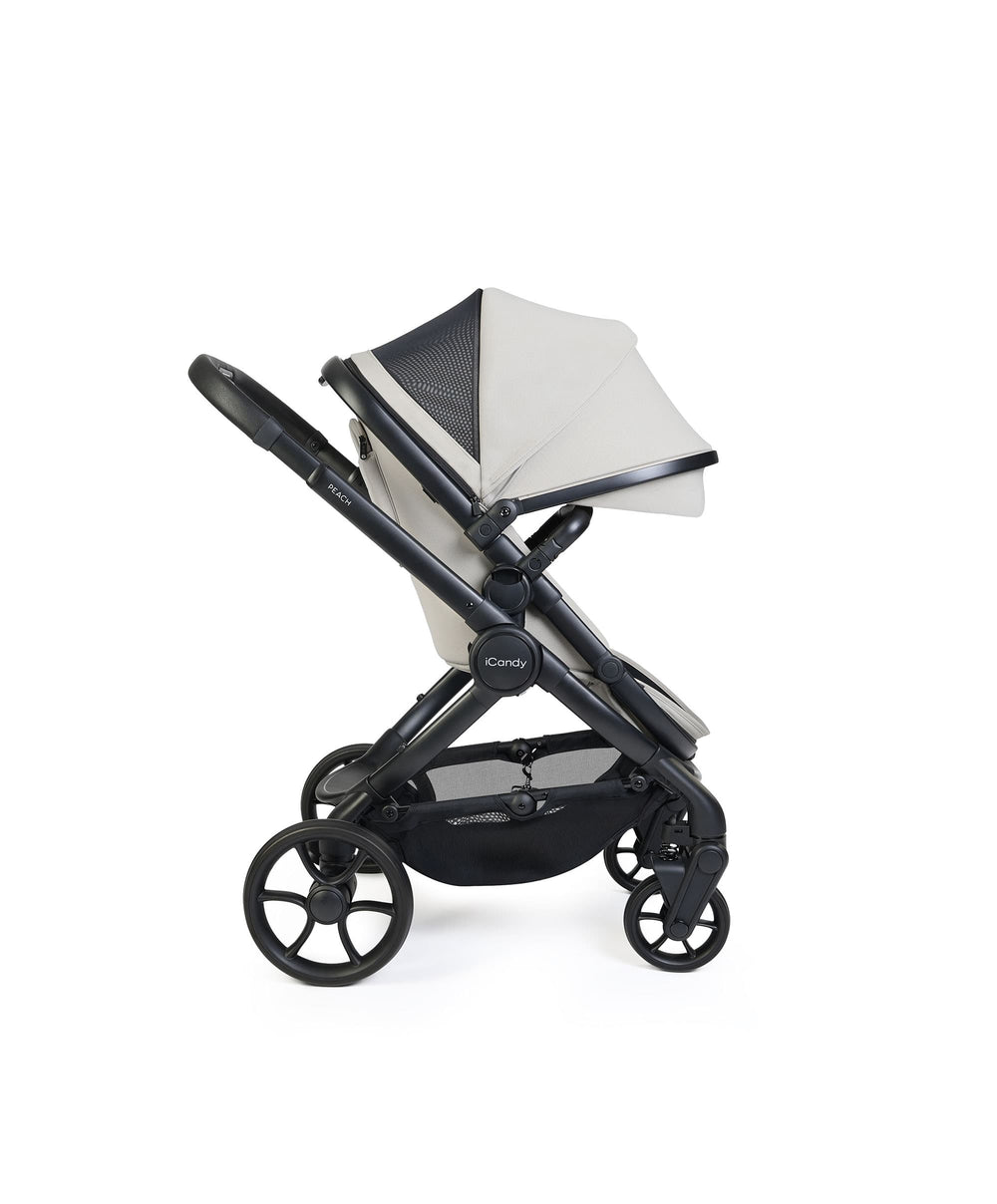 iCandy Peach 8 Complete Bundle with Maxi-Cosi Pebble Slide Pro Car Seat &amp; Base  - Taupe