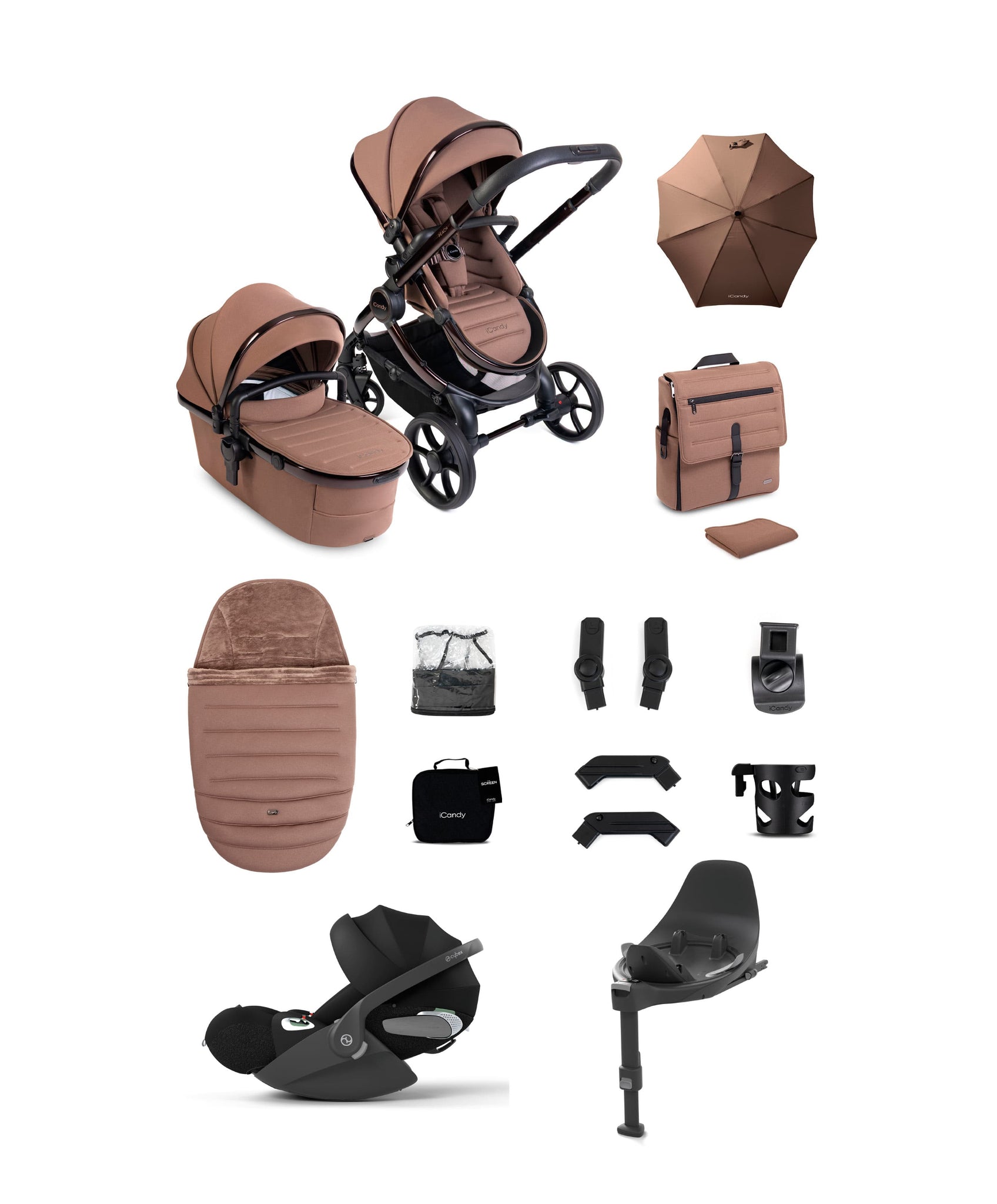 iCandy Peach 8 Complete Bundle with Cybex Cloud T i-Size Rotating