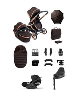 iCandy Pushchairs iCandy Peach 8 Complete Bundle with Cybex Cloud T i-Size Rotating Baby Car Seat - Coffee Bean