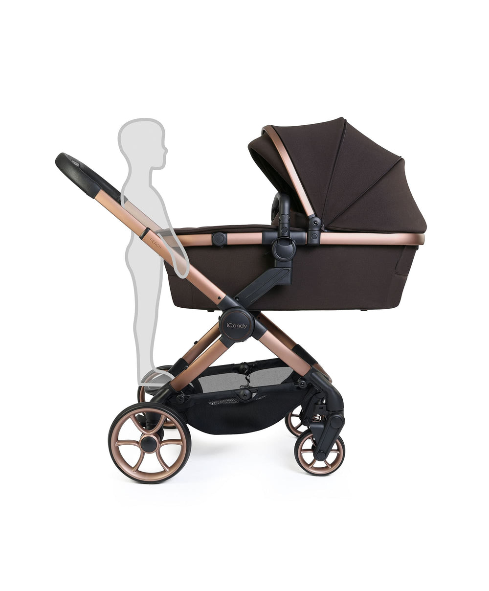 iCandy Peach 8 Complete Bundle with Maxi-Cosi Pebble Slide Pro Car Seat &amp; Base  - Pebble