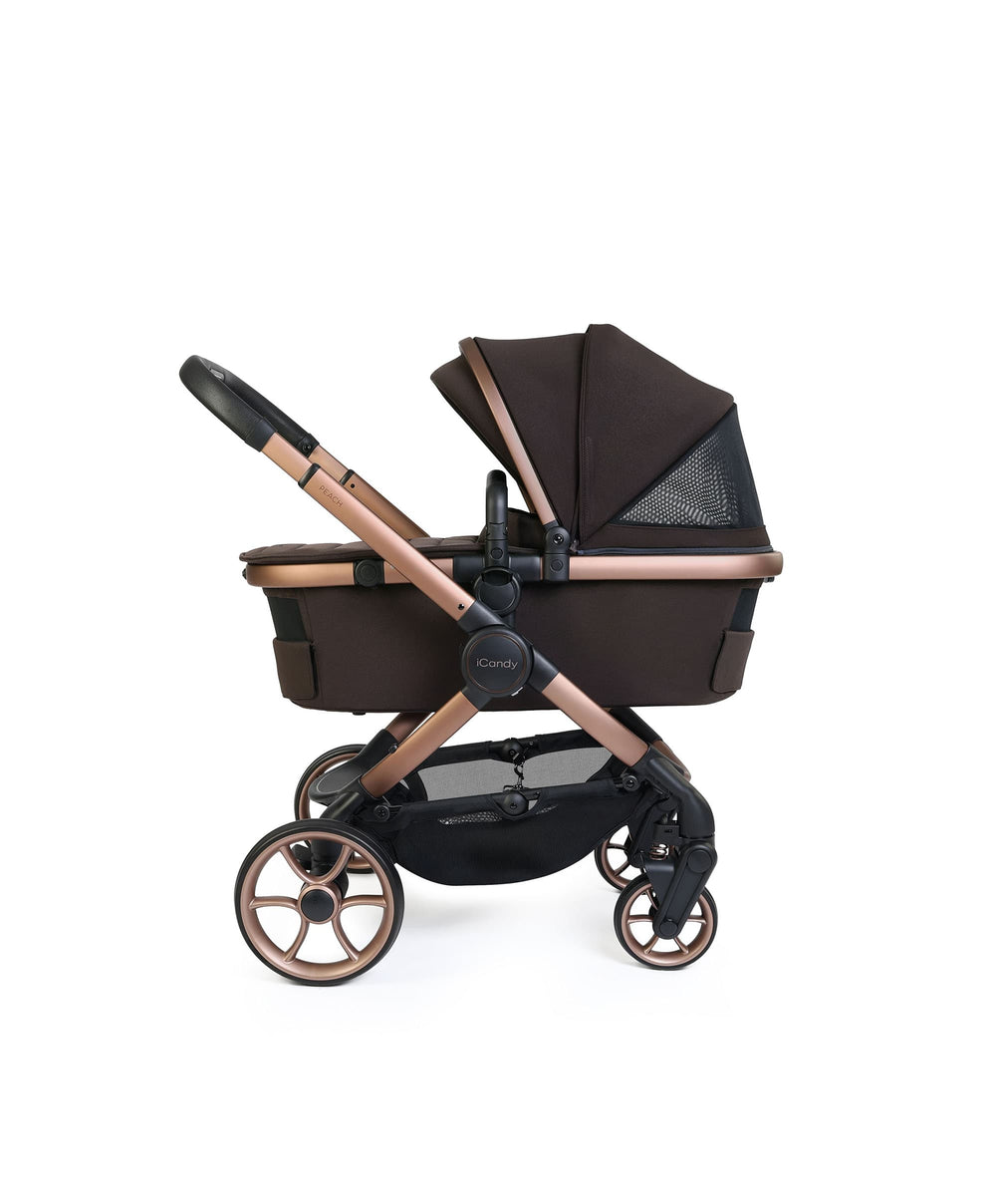 iCandy Pushchairs iCandy Peach 8 Complete Bundle with Cybex Cloud T i-Size Rotating Baby Car Seat - Pecan