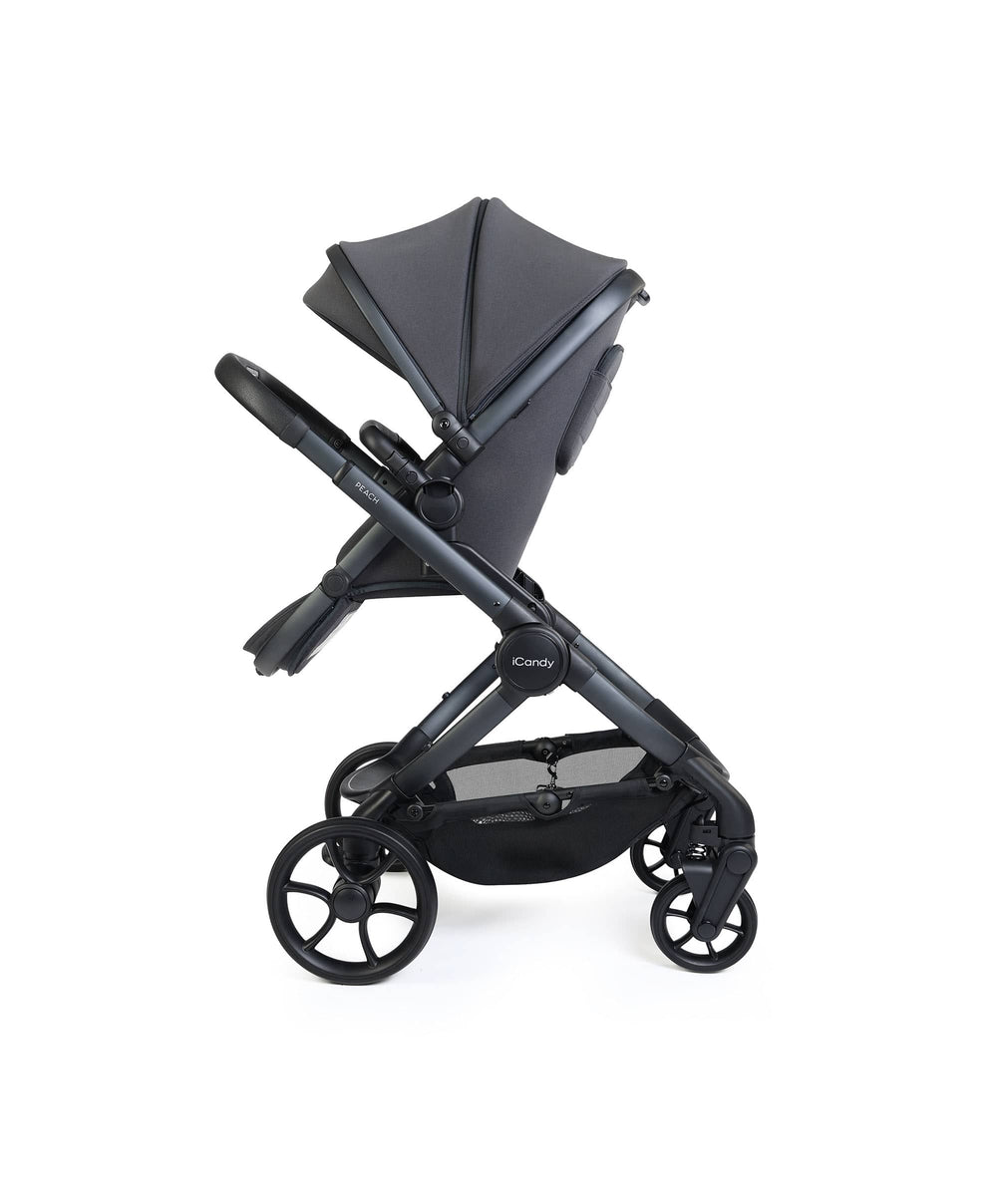 iCandy Pushchairs iCandy Peach 8 Complete Bundle with Maxi-Cosi Pebble Slide Pro Car Seat &amp; Base  - Grey