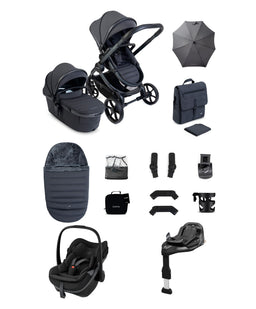 iCandy Pushchairs iCandy Peach 8 Complete Bundle with Maxi-Cosi Pebble Slide Pro Car Seat & Base  - Grey