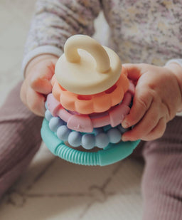 Jellystone Teethers Jellystone Designs Rainbow Stackers & Teether – Pastel