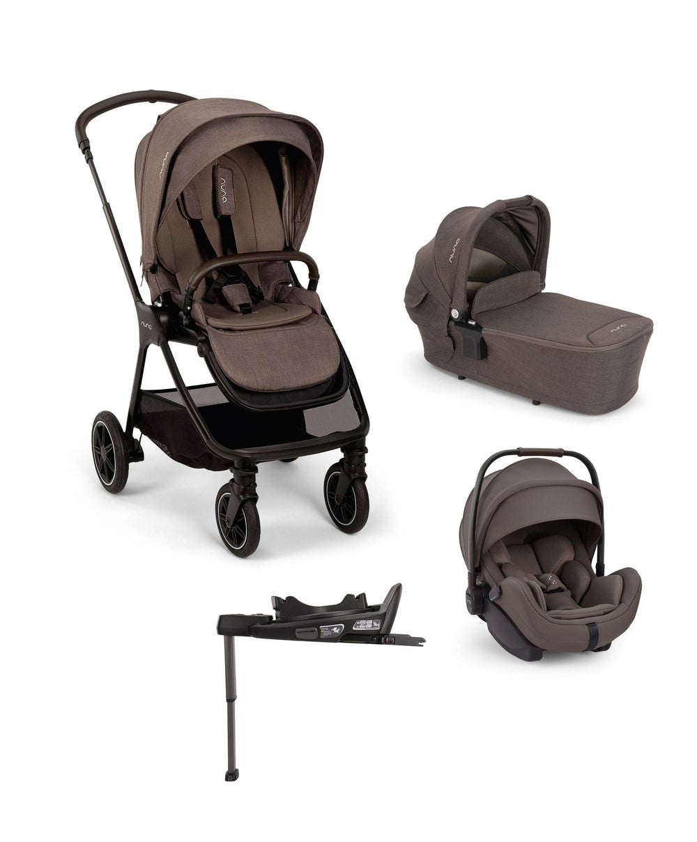 Joie Pushchairs Nuna TRIV Next Pushchair with Arra Flex Car Seat &amp; Base (6 Piece) – Chestnut