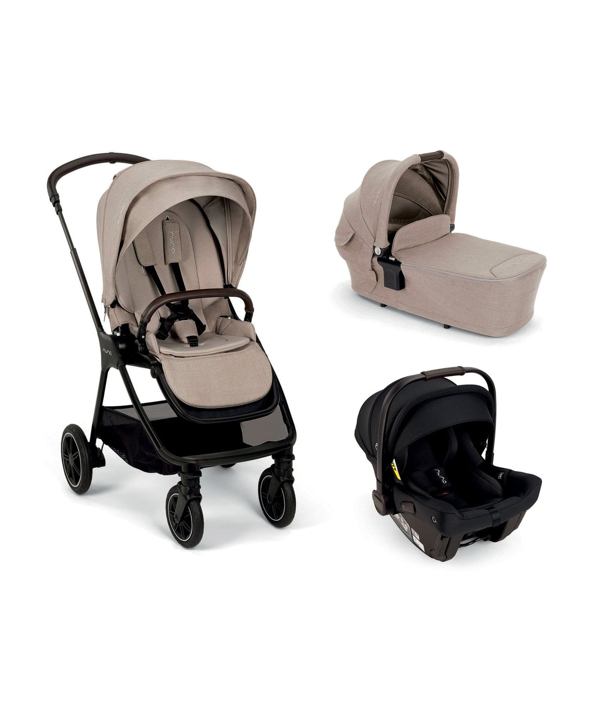 Joie Pushchairs Nuna TRIV Next Urbn Pushchair Bundle with PIPA Urbn Car Seat & LYTL Carrycot (3 Pieces) - Chateau