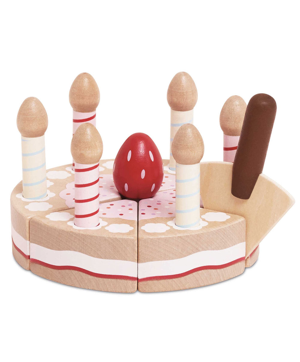 Le Toy Van Eco Friendly &amp; Wooden Toys Le Toy Van Sliceable Birthday Cake &amp; Candles