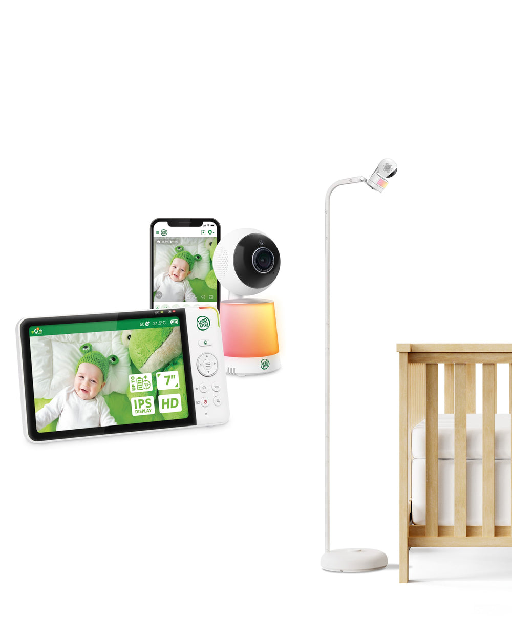 Leapfrog Baby Monitors Leapfrog 7 Inch LF4917HD Pan &amp; Tilt Monitor with Floorstand - White