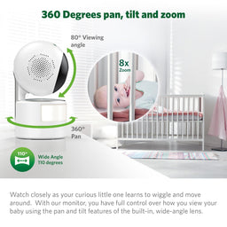 Leapfrog LeapFrog LF920HD 7' Video Baby Monitor with Colour Night Vision - White