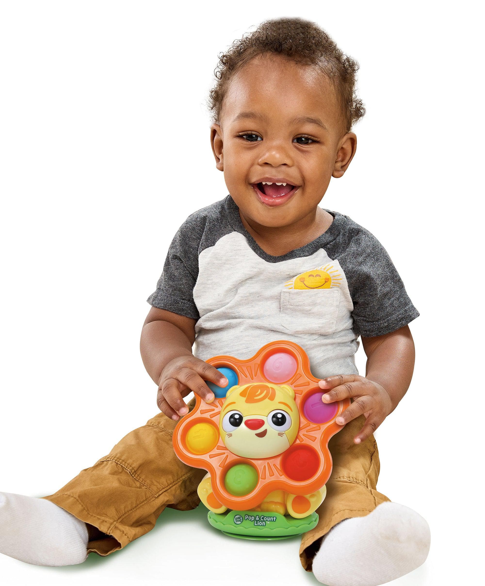 LeapFrog Pop & Count Löwe – Sensorisches Spielzeug Mit 6 Knöpfen, Ab 6 Monaten