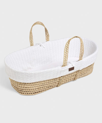 Little Green Sheep Moses Baskets Little Green Sheep Knitted Moses Basket - White