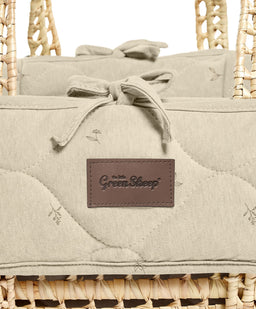 Little Green Sheep Moses Baskets Quilted Moses Basket & Mattress - Floral
