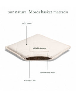 Little Green Sheep Moses Baskets Quilted Moses Basket & Mattress - Floral