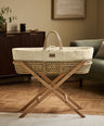 Little Green Sheep Moses Baskets Quilted Moses Basket & Mattress - Floral