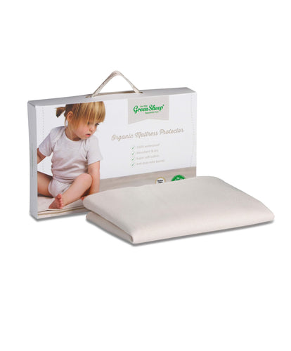 Little Green Sheep The Little Green Sheep Organic Moses Basket / Pram Mattress Protector in Natural White