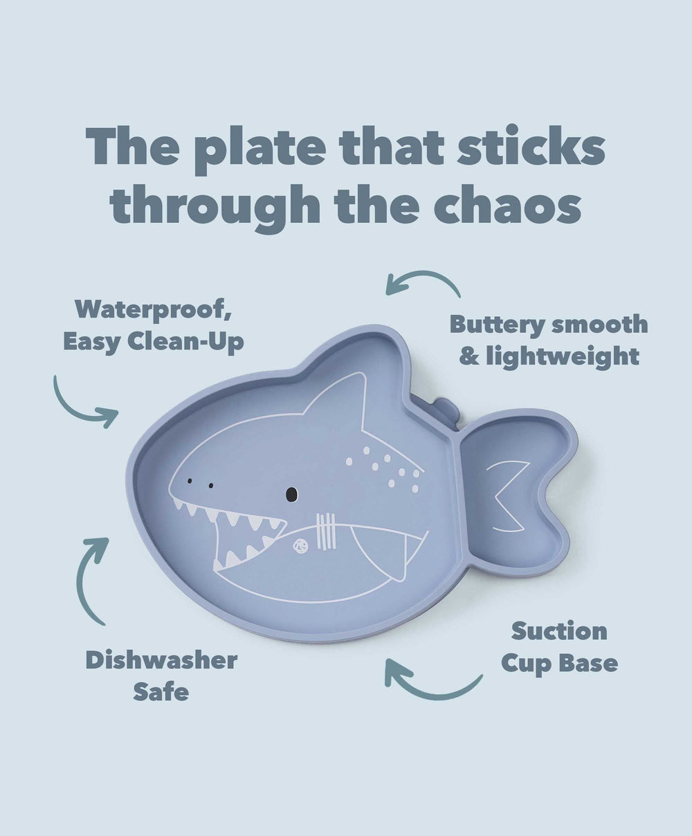 Loulou Lollipop Baby Weaning Loulou Lollipop Snack Plate - Sarah Shark