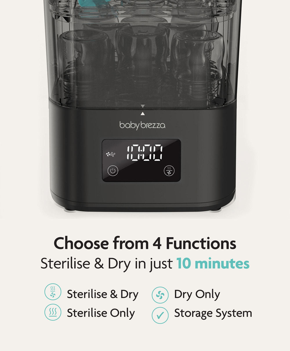 Loulou Lollipop Sterilisers Baby Brezza SuperQuick Steriliser Dryer - Black