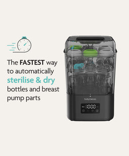 Loulou Lollipop Sterilisers Baby Brezza SuperQuick Steriliser Dryer - Black