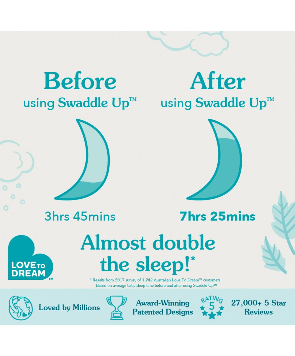 Love to Dream Dreampod Sleep Bags &amp; Swaddling Love to Dream Swaddle Up™ (1.5 Tog) - Mini Cloud White