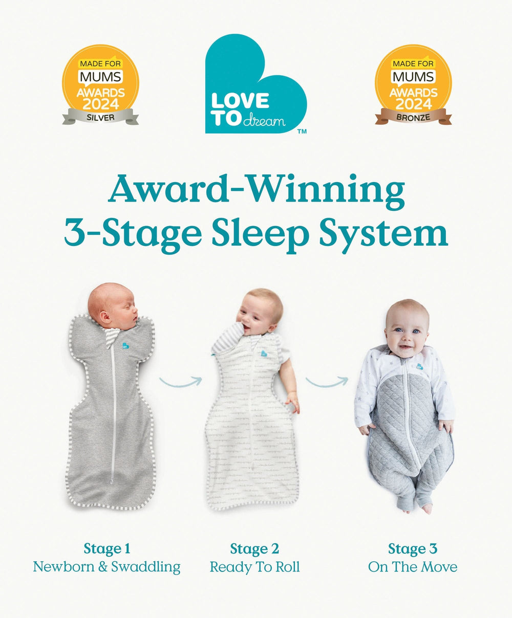 Love to Dream Dreampod Sleep Bags &amp; Swaddling Love To Dream Swaddle Up™ (2.5 Tog) - White Dreamer