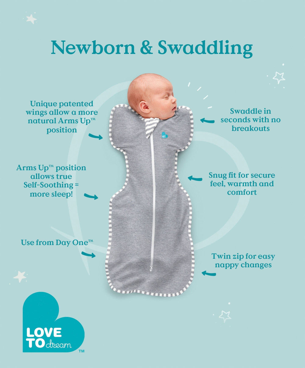 Love to Dream Dreampod Sleep Bags &amp; Swaddling Love To Dream Swaddle Up™ (2.5 Tog) - White Dreamer