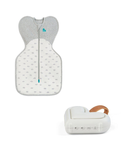 Love to Dream Love to Dream Swaddle Up™ and Sleep Machine Bundle 0-3 months (1.5 Tog) - Mini Cloud White