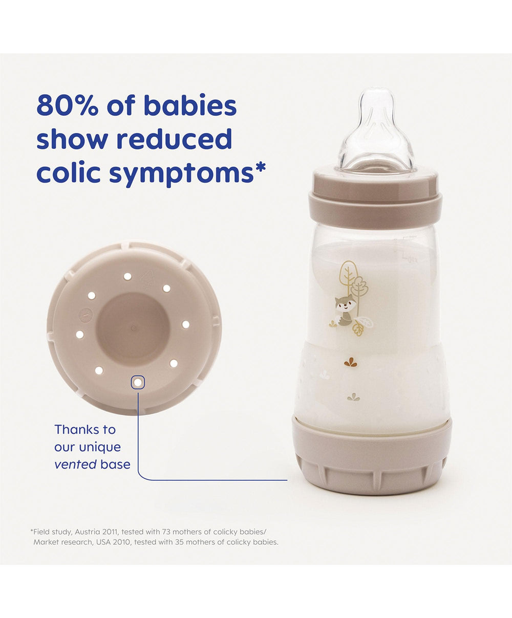 Mam Bottle Feeding MAM Baby Easy Start Anti-Colic Self Sterilising Bottles Newborn 17 Piece Set - Matt Taupe