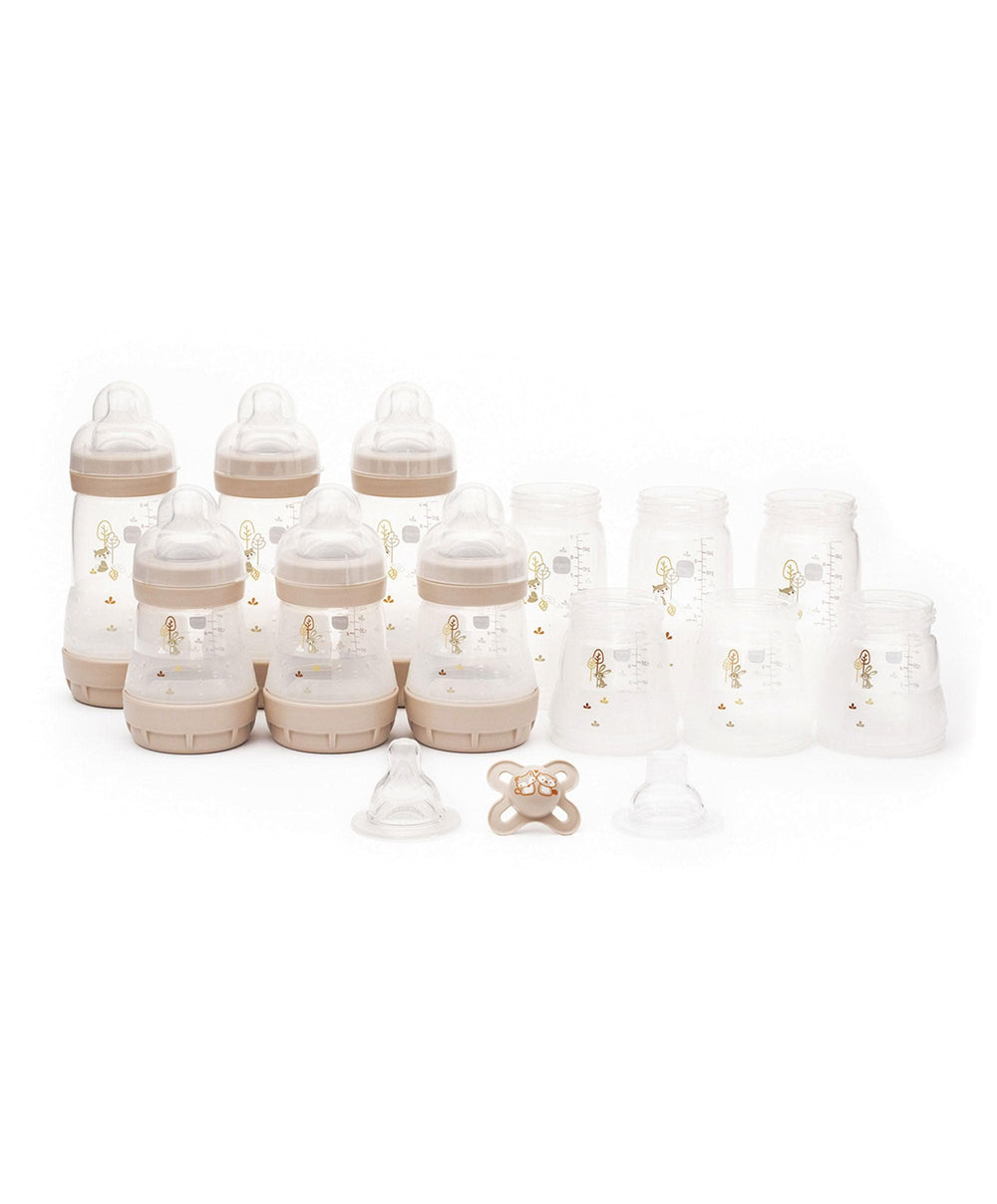 Mam Bottle Feeding MAM Baby Easy Start Anti-Colic Self Sterilising Bottles Newborn 17 Piece Set - Matt Taupe